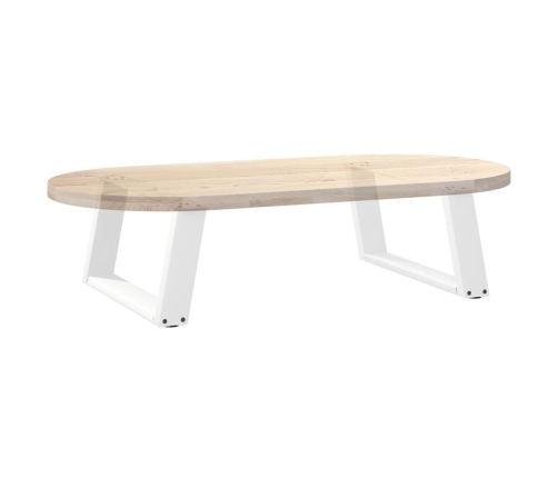 Patas de mesa de centro forma U 2uds acero blanco 70x(30-31) cm