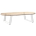 Patas de mesa de centro forma U 2uds acero blanco 70x(30-31) cm