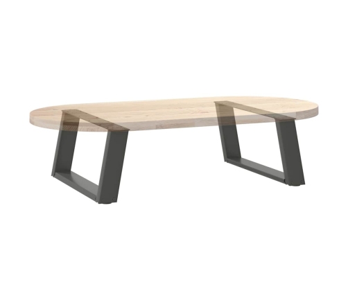 Patas de mesa centro forma U 2uds acero antracita 70x(30-31) cm