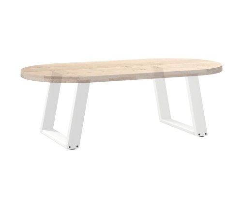 Patas de mesa de centro forma U 2uds acero blanco 50x(42-43) cm