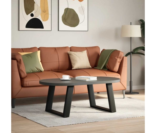 Patas de mesa de centro forma U 2uds acero negro 60x(42-43) cm