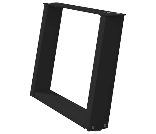Patas de mesa de centro forma U 2uds acero negro 60x(42-43) cm