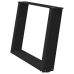 Patas de mesa de centro forma U 2uds acero negro 60x(42-43) cm