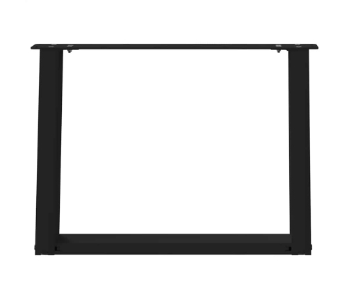 Patas de mesa de centro forma U 2uds acero negro 60x(42-43) cm
