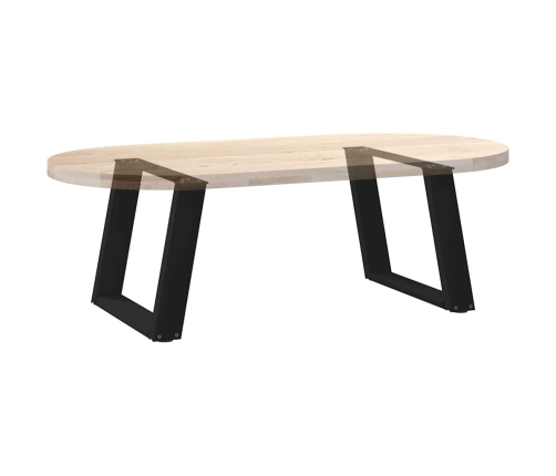 Patas de mesa de centro forma U 2uds acero negro 60x(42-43) cm