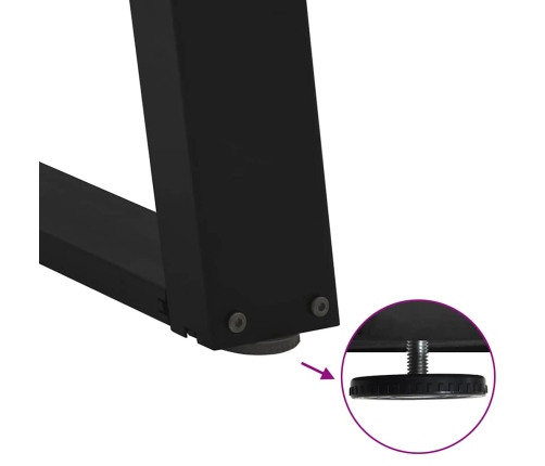 Patas de mesa de centro forma U 2uds acero negro 60x(42-43) cm