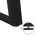Patas de mesa de centro forma U 2uds acero negro 60x(42-43) cm