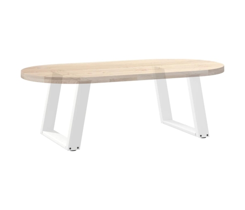 Patas de mesa de centro forma U 2uds acero blanco 70x(42-43) cm