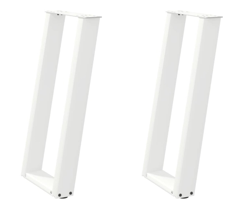 Patas de mesa consola forma U 2 uds acero blanco 28x(72-73) cm