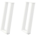 Patas de mesa consola forma U 2 uds acero blanco 28x(72-73) cm