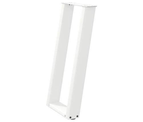 Patas de mesa consola forma U 2 uds acero blanco 28x(72-73) cm