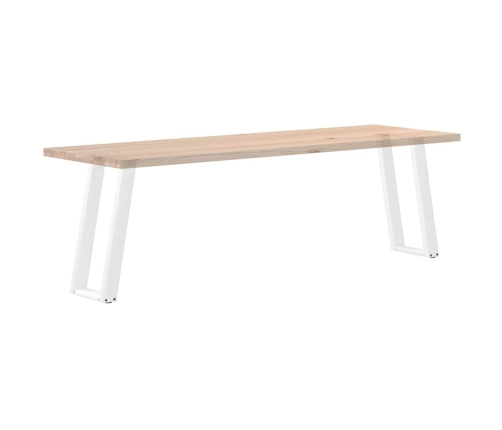 Patas de mesa consola forma U 2 uds acero blanco 28x(72-73) cm