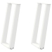 Patas de mesa consola forma U 2 uds acero blanco 38x(72-73) cm