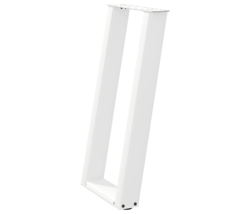 Patas de mesa consola forma U 2 uds acero blanco 38x(72-73) cm