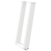 Patas de mesa consola forma U 2 uds acero blanco 38x(72-73) cm