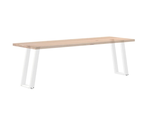 Patas de mesa consola forma U 2 uds acero blanco 38x(72-73) cm