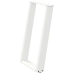 Patas para mesa comedor forma U 2uds acero blanco 50x(72-73) cm