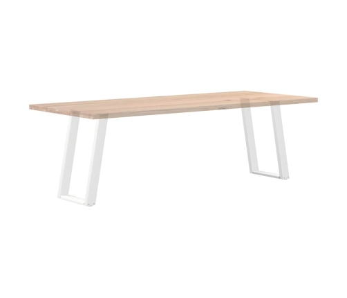 Patas para mesa comedor forma U 2uds acero blanco 50x(72-73) cm