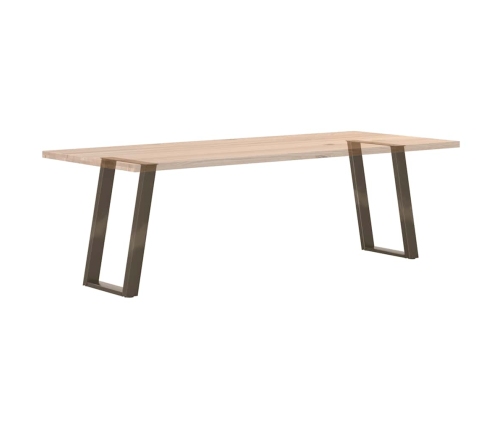 Patas para mesa comedor forma U 2uds acero natural 50x(72-73)cm