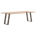 Patas para mesa comedor forma U 2uds acero natural 50x(72-73)cm