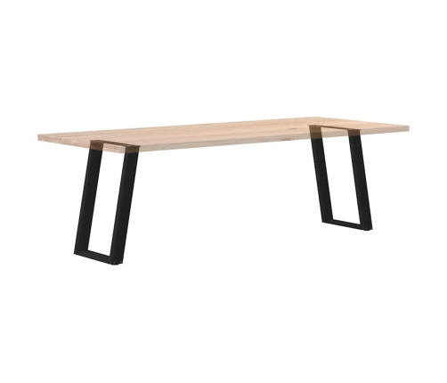 Patas para mesa comedor forma U 2uds acero negro 60x(72-73) cm