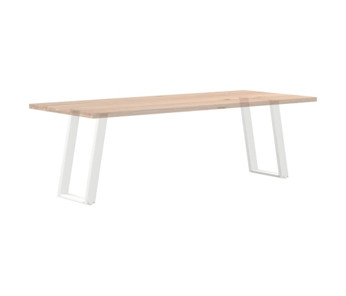 Patas para mesa de comedor en forma de U 2 uds acero blanco