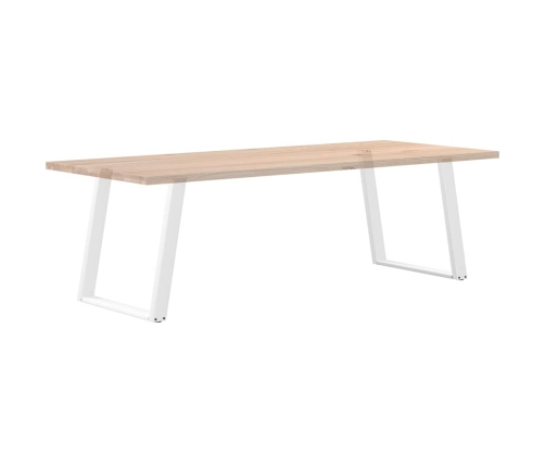 Patas para mesa de comedor en forma de U 2 uds acero blanco