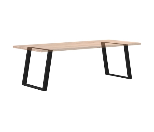 Patas para mesa de comedor en forma de U 2 uds acero negro