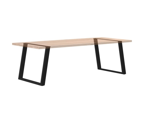 Patas para mesa de comedor en forma de U 2 uds acero negro