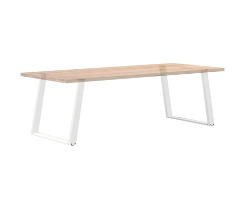 Patas para mesa de comedor en forma de U 2 uds acero blanco