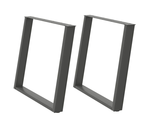 Patas para mesa comedor forma U 2uds antracita 90x(72-73) cm