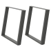 Patas para mesa comedor forma U 2uds antracita 90x(72-73) cm