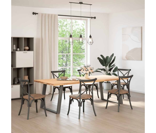Patas para mesa comedor forma U 2uds antracita 90x(72-73) cm