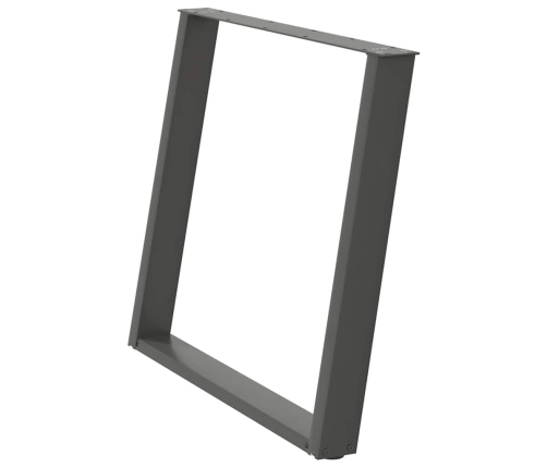 Patas para mesa comedor forma U 2uds antracita 90x(72-73) cm