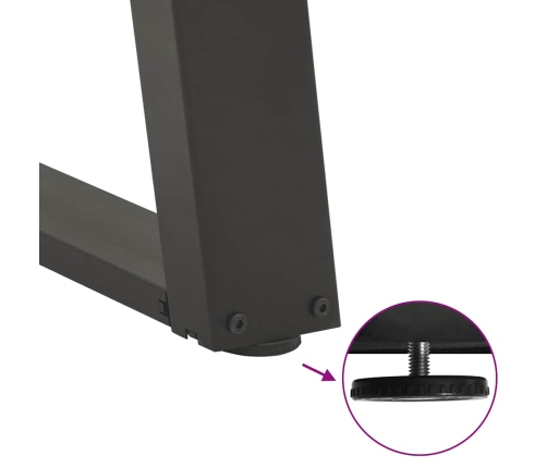 Patas para mesa comedor forma U 2uds antracita 90x(72-73) cm