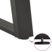 Patas para mesa comedor forma U 2uds antracita 90x(72-73) cm