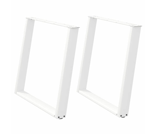 Patas para mesa comedor forma U 2uds acero blanco 100x(72-73)cm