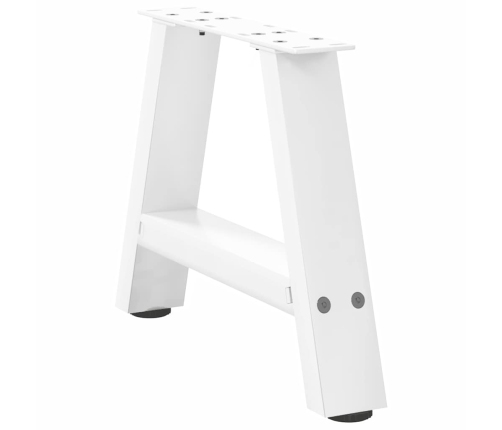 Patas de mesa de centro forma A 2uds acero blanco 30x(30-31) cm