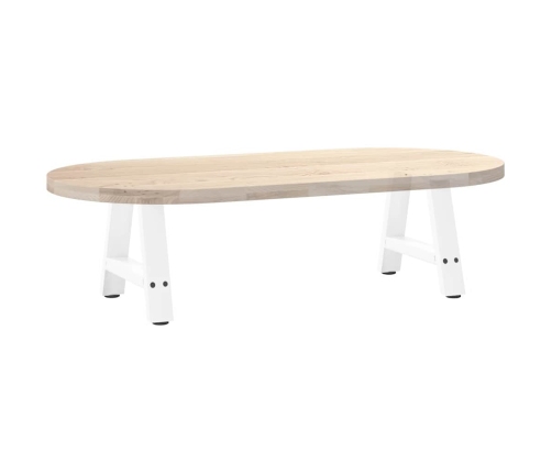 Patas de mesa de centro forma A 2uds acero blanco 40x(30-31) cm