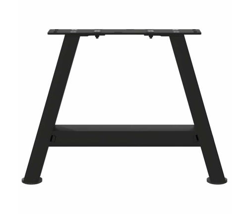 Patas de mesa de centro forma A 2uds acero negro 50x(30-31) cm