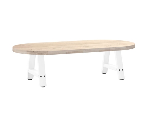 Patas de mesa de centro forma A 2uds acero blanco 50x(30-31) cm