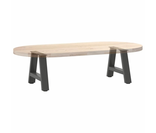 Patas de mesa centro forma A 2uds acero antracita 50x(30-31) cm