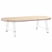 Patas de mesa de centro forma A 2uds acero blanco 60x(30-31) cm