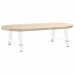 Patas de mesa de centro forma A 2uds acero blanco 70x(30-31) cm