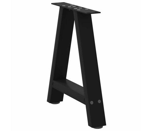 Patas de mesa de centro forma A 2uds acero negro 38x(30-31) cm