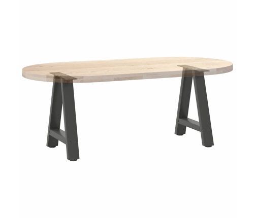 Patas de mesa centro forma A 2uds acero antracita 38x(42-43) cm