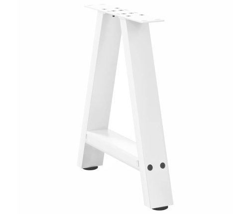 Patas de mesa de centro forma A 2uds acero blanco 50x(42-43) cm