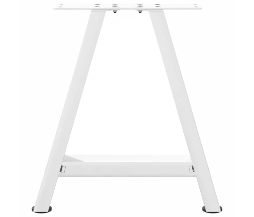 Patas de mesa de centro forma A 2uds acero blanco 50x(42-43) cm