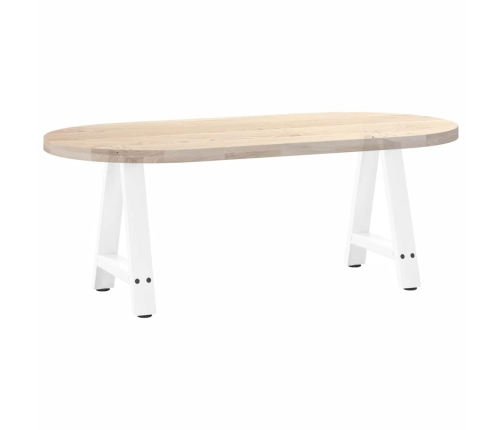 Patas de mesa de centro forma A 2uds acero blanco 50x(42-43) cm