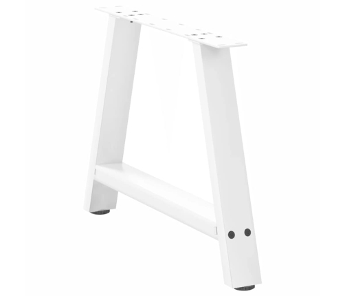 Patas de mesa de centro forma A 2uds acero blanco 60x(42-43) cm